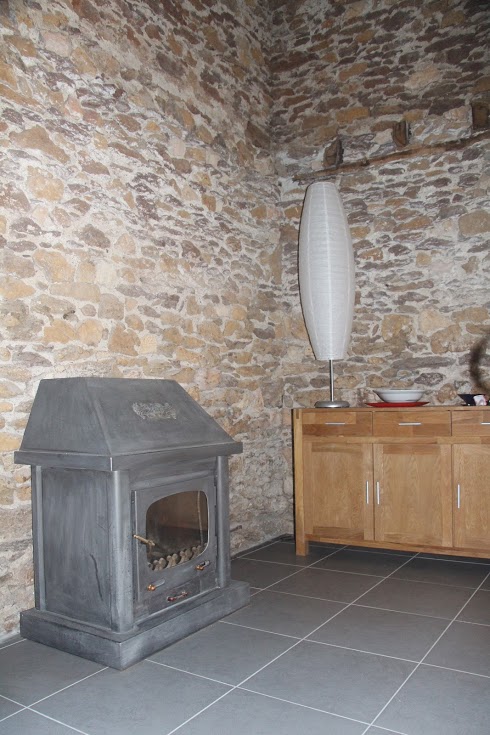 The wood stove for a winter fire